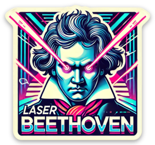 Product image for Laser Beethoven Sticker